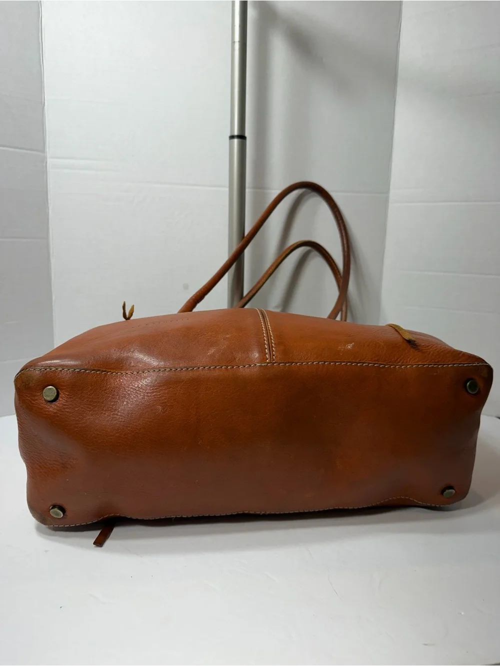 COCCINELLE Leather Tote Handbag in Cognac Brown project bag - Picture 5 of 6